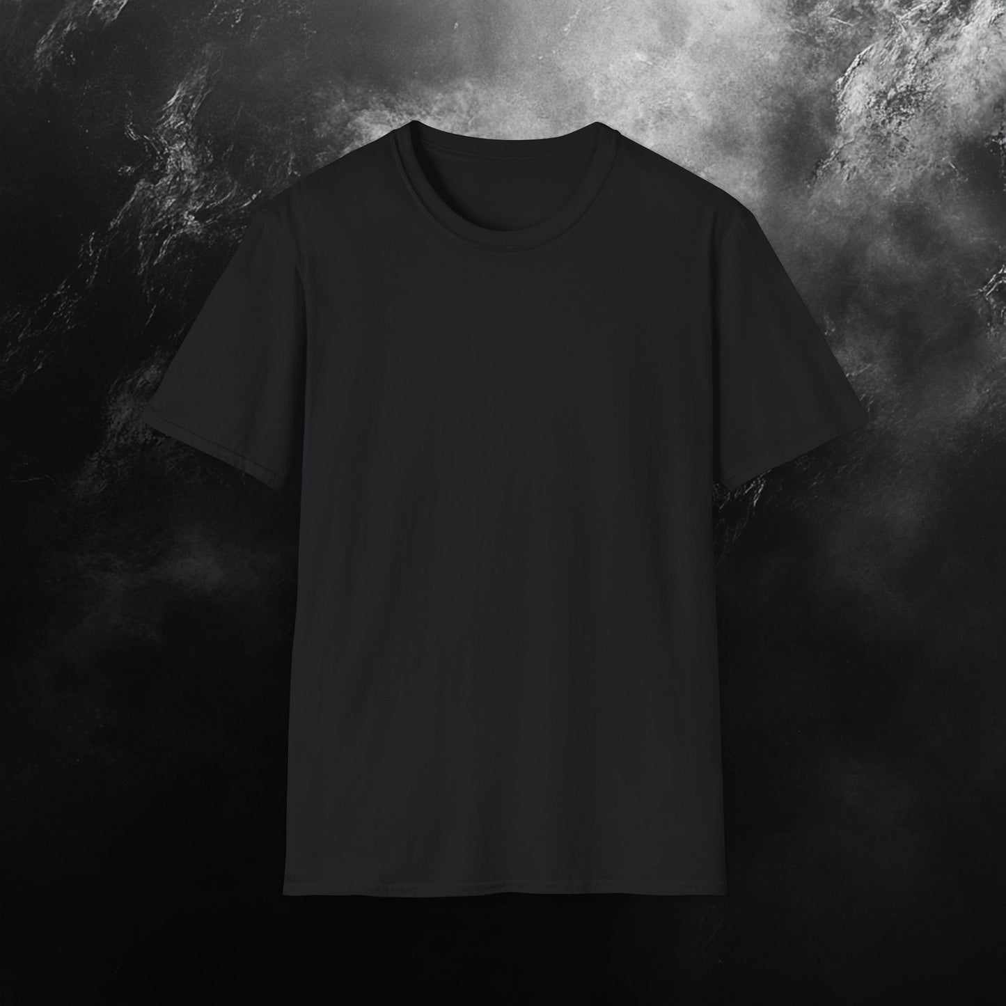 front side of a Black t-shirt featuring a muscular winged figure with a red moon background and the phrase 'Never Quit' in bold red text, complemented by the DubBeast logo